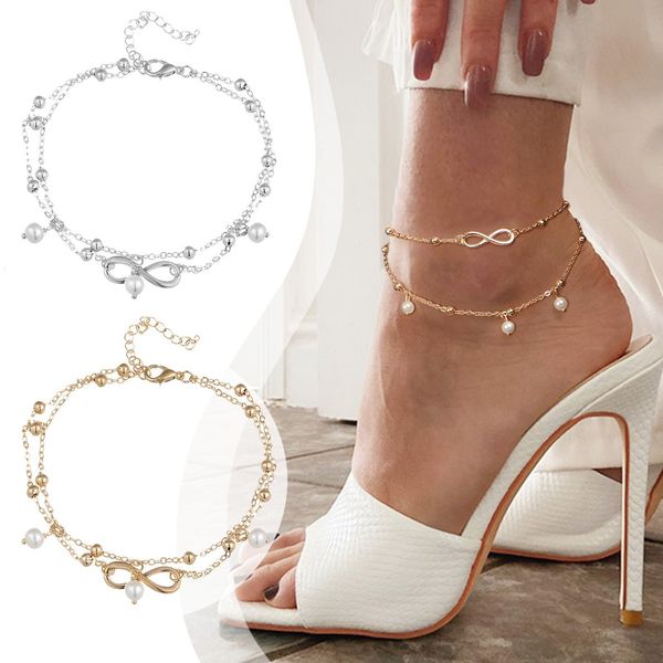 anklets boho double layer for women pearl streaming pendant foot chains 8 shape beach bracelet solar system 230107, Red;blue
anklets boho double layer for women pearl streaming pendant foot chains 8 shape beach bracelet solar system 230107, Red;blue