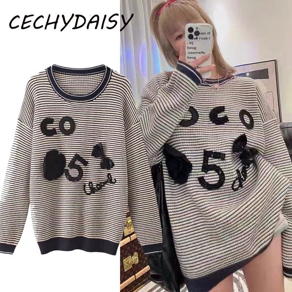 women s sweaters sweater pullover o neck long sleeve bow casual striped korean fashion autumn winter knitted traf pull femme y2k 230109, White;black
women s sweaters sweater pullover o neck long sleeve bow casual striped korean fashion autumn winter knitted traf pull femme y2k 230109, White;black