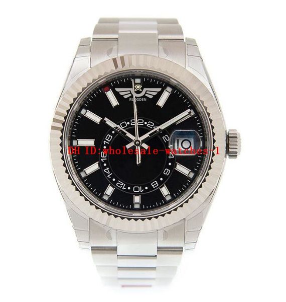 11 style classic men's watch sky 326934 42mm black dial automatic mechanical watches stainless steel luminous wristwatches, Slivery;brown
11 style classic men's watch sky 326934 42mm black dial automatic mechanical watches stainless steel luminous wristwatches, Slivery;brown