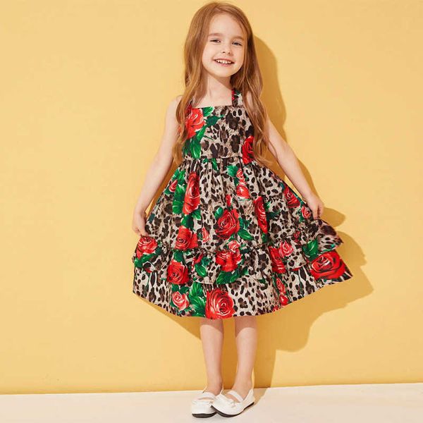girl's dresses little kids dresses summer girl dress 2t 4t 6t sleeveless cotton leopard rose floral children princess dress kids clothe, Red;yellow
girl's dresses little kids dresses summer girl dress 2t 4t 6t sleeveless cotton leopard rose floral children princess dress kids clothe, Red;yellow