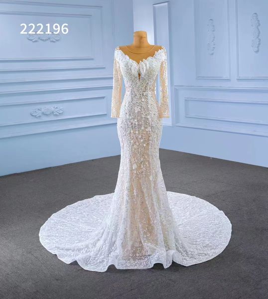 mermaid wedding dress deep v sweetheart collar long sleeve luxury slim high bridal formulation sm222196, White
mermaid wedding dress deep v sweetheart collar long sleeve luxury slim high bridal formulation sm222196, White