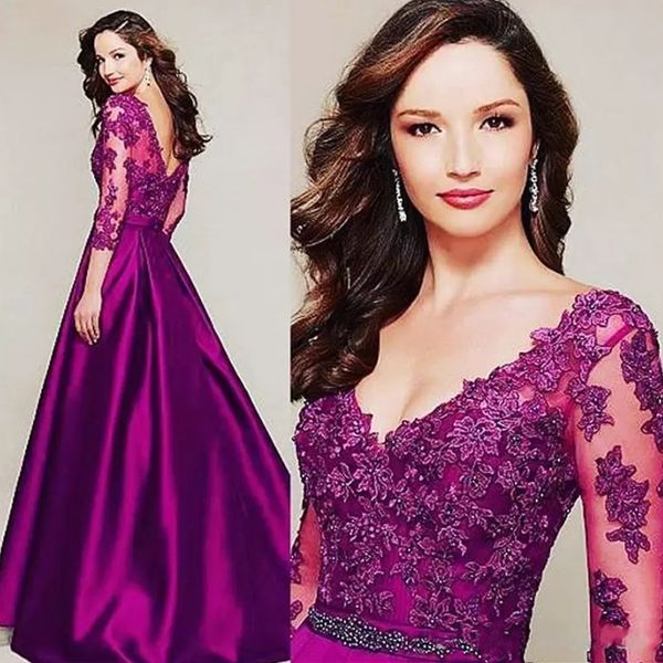 mother's dresses 3/4 long sleeves elegant v neck mother of the bride party gowns with beaded applique a line satin evening dresses form, Black;red
mother's dresses 3/4 long sleeves elegant v neck mother of the bride party gowns with beaded applique a line satin evening dresses form, Black;red