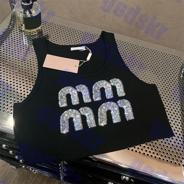 sequins knitted tank womens cropped fashion shiny ladies vests camis three colors, White
sequins knitted tank womens cropped fashion shiny ladies vests camis three colors, White