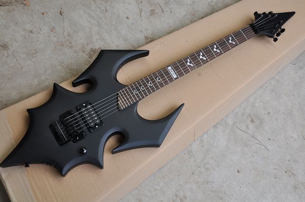 factory custom unusual shape matte black electric guitar with double rock bridge black hardware h pickup rosewood fretboard offer 239p
factory custom unusual shape matte black electric guitar with double rock bridge black hardware h pickup rosewood fretboard offer 239p