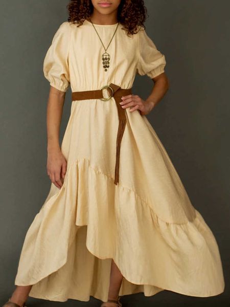 girl's dresses new irregular skirt puff sleeves solid color fashion catwalk girl dress christmas wedding waist dress skirt t230106, Red;yellow
girl's dresses new irregular skirt puff sleeves solid color fashion catwalk girl dress christmas wedding waist dress skirt t230106, Red;yellow