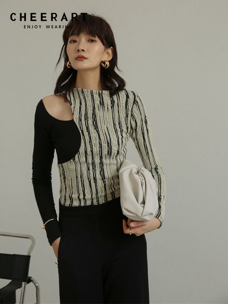 women's tshirt cheerar designer for women hollowout ladies patchwork long sleeve ee femme op underwear 230110, White
women's tshirt cheerar designer for women hollowout ladies patchwork long sleeve ee femme op underwear 230110, White