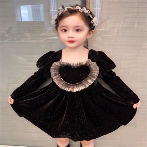 spring autumn baby girls dress kids length sleeve golden velvet love princessskirt children casual dresses clothing, Red;yellow
spring autumn baby girls dress kids length sleeve golden velvet love princessskirt children casual dresses clothing, Red;yellow