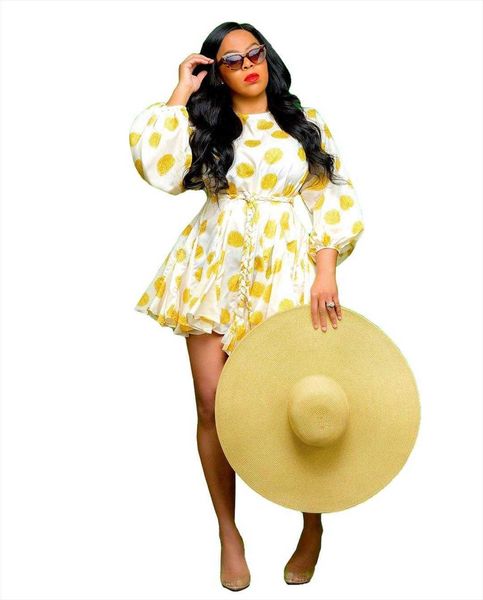 womens clothing polka dot dress long sleeve lantern short skirt hemp rope belt, Black;gray
womens clothing polka dot dress long sleeve lantern short skirt hemp rope belt, Black;gray