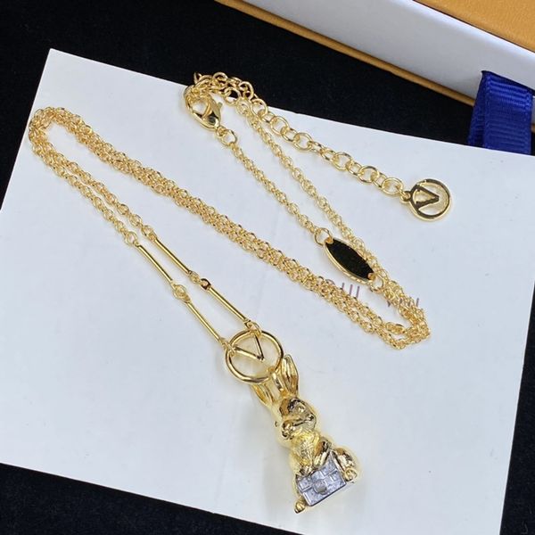 with box 2023 new lovers womens designers pendant necklaces animal rubbit gold silver luxury pendants women men necklace for gift
with box 2023 new lovers womens designers pendant necklaces animal rubbit gold silver luxury pendants women men necklace for gift