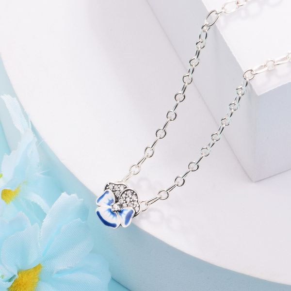 925 sterling silver blue pansy flower pendant necklace fits european pandora style jewelry necklace
925 sterling silver blue pansy flower pendant necklace fits european pandora style jewelry necklace