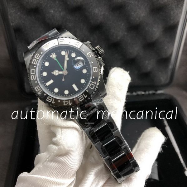 2023 new mens watch 40mm full black stainless steel automatic mechanical movement pvd/dlc ceramic bezel gmt sapphire glass wristwatch, Slivery;brown
2023 new mens watch 40mm full black stainless steel automatic mechanical movement pvd/dlc ceramic bezel gmt sapphire glass wristwatch, Slivery;brown