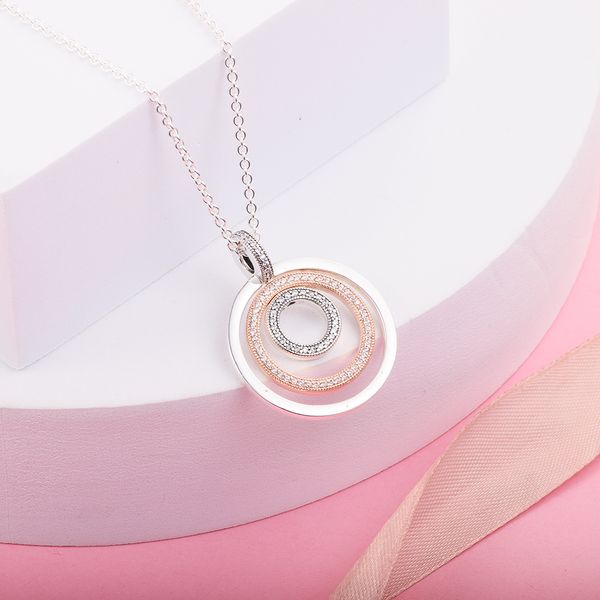925 sterling silver two-tone circles pendant necklace fits european pandora style jewelry necklace
925 sterling silver two-tone circles pendant necklace fits european pandora style jewelry necklace
