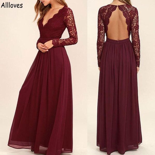 v neck burgundy chiffon a line bridesmaid dresses with long sleeves open back lace women formal party evening gowns floor length wedding gue, White;pink
v neck burgundy chiffon a line bridesmaid dresses with long sleeves open back lace women formal party evening gowns floor length wedding gue, White;pink