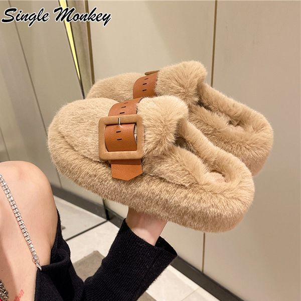 slippers designer fur flats platform shoe winter fad home slides warm boots mujer zapatillas mules causal 230109, Black
slippers designer fur flats platform shoe winter fad home slides warm boots mujer zapatillas mules causal 230109, Black