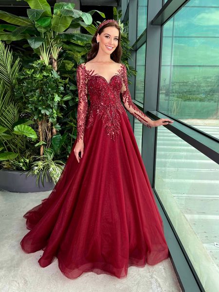 luxury beaded burgundy evening dresses long sleeves sheer sweetheart neck a line prom party gowns women elegant formal dress court train, Black;red
luxury beaded burgundy evening dresses long sleeves sheer sweetheart neck a line prom party gowns women elegant formal dress court train, Black;red