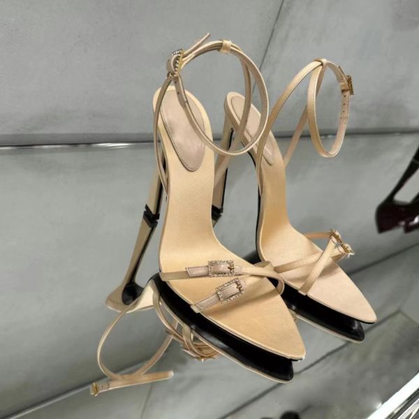naked stiletto heels sandals luxury designer narrow band water drill buckle decorative stilettos11cm super high ankle strap evening shoes wo, Black
naked stiletto heels sandals luxury designer narrow band water drill buckle decorative stilettos11cm super high ankle strap evening shoes wo, Black