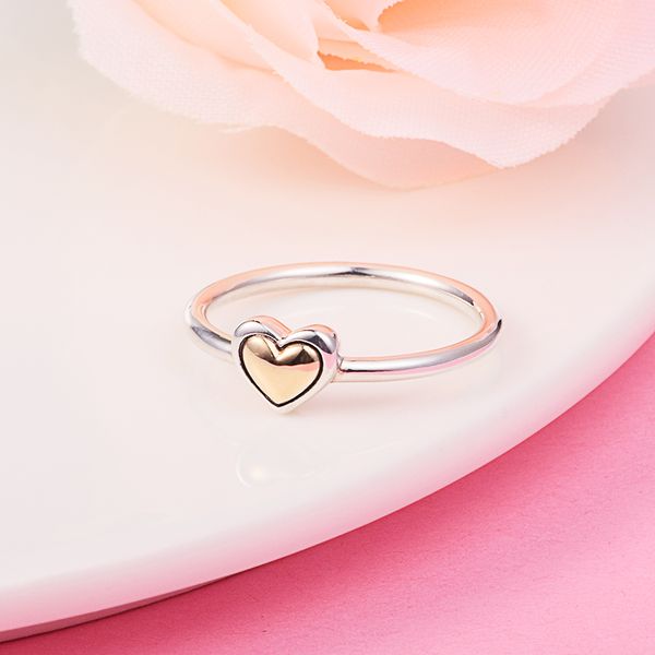925 sterling silver domed golden heart band ring fit pandora jewelry engagement wedding lovers fashion ring
925 sterling silver domed golden heart band ring fit pandora jewelry engagement wedding lovers fashion ring