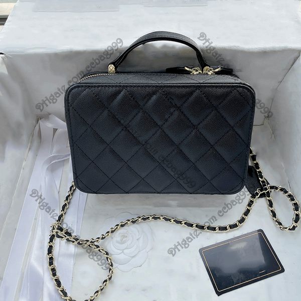 21x14cm caviar vanity cases square cosmetic bags box black white cowhide quilted designer wallets with chain ladies luxury handbags pouches
21x14cm caviar vanity cases square cosmetic bags box black white cowhide quilted designer wallets with chain ladies luxury handbags pouches