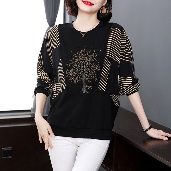 women's tshirt longsleeved tshirt autumn loose oversize bat shirt middleaged mother bottoming blouse 230110, White
women's tshirt longsleeved tshirt autumn loose oversize bat shirt middleaged mother bottoming blouse 230110, White