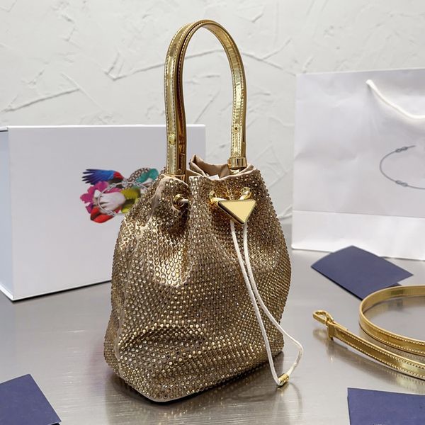 diamond bucket bag fashion shoulder bag women crossbody purse triangular sheet metal drawstring binding cell phone pocket removable strap cr 
diamond bucket bag fashion shoulder bag women crossbody purse triangular sheet metal drawstring binding cell phone pocket removable strap cr