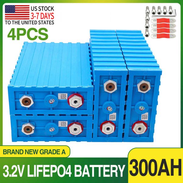 4pcs 3.2v 300ah lifepo4 battery diy 4s 12v 24v 48v lithium iron phosphate battery for golf cart yacht solar rv
4pcs 3.2v 300ah lifepo4 battery diy 4s 12v 24v 48v lithium iron phosphate battery for golf cart yacht solar rv