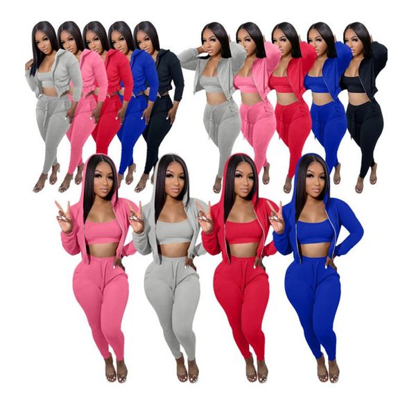 fall winter tracksuits 3 pieces sets women long sleeve sweatsuits casual hooded jacket vest and pants matching set casual sports suits solid, Gray
fall winter tracksuits 3 pieces sets women long sleeve sweatsuits casual hooded jacket vest and pants matching set casual sports suits solid, Gray