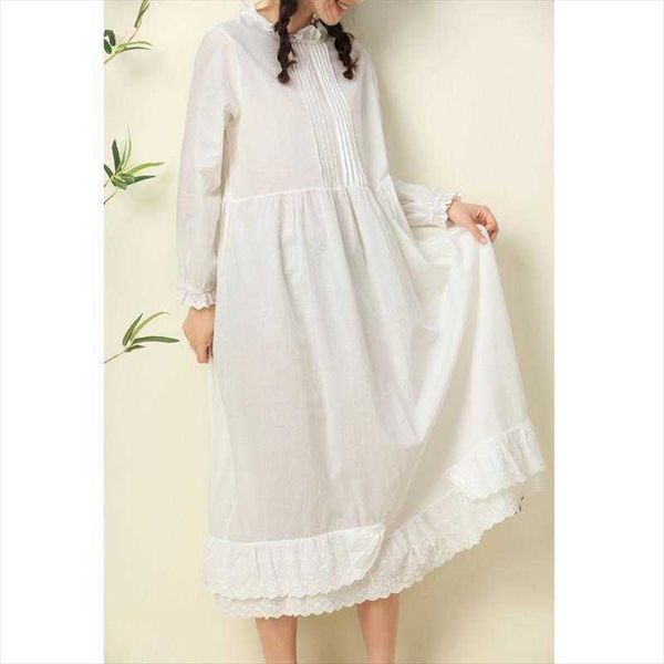 mori girl sweet fresh long sleeve dress loose plus size peter pan collar, Black;gray
mori girl sweet fresh long sleeve dress loose plus size peter pan collar, Black;gray