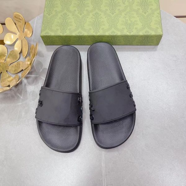 women's rubber slippers luxury women's shoes good 573922, Black