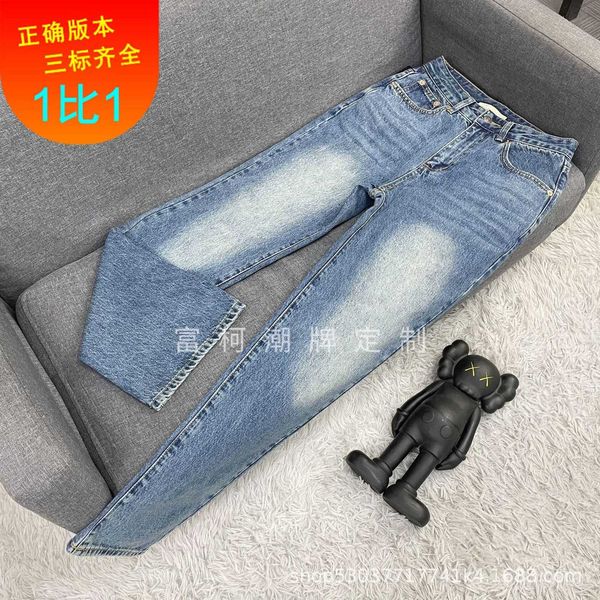 women's jeans designer 23 early spring new back pocket red and green ribbon chain horse street buckle high waist straight jeans woman s, Blue
women's jeans designer 23 early spring new back pocket red and green ribbon chain horse street buckle high waist straight jeans woman s, Blue