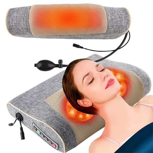 massaging neck pillowws electric relaxation head massage pillow back heating kneading infrared therapy shiatsu ab pillow massager 230109
massaging neck pillowws electric relaxation head massage pillow back heating kneading infrared therapy shiatsu ab pillow massager 230109