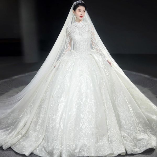 2023 plus size a line wedding dresses long illusion sleeves lace applique jewel sheer neck beaded pearls custom made chapel wedding bridal g, White
2023 plus size a line wedding dresses long illusion sleeves lace applique jewel sheer neck beaded pearls custom made chapel wedding bridal g, White