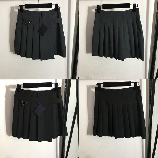 pleated skirts women high waist skirt metal badge designer skirt casual style breathable dress, Black
pleated skirts women high waist skirt metal badge designer skirt casual style breathable dress, Black