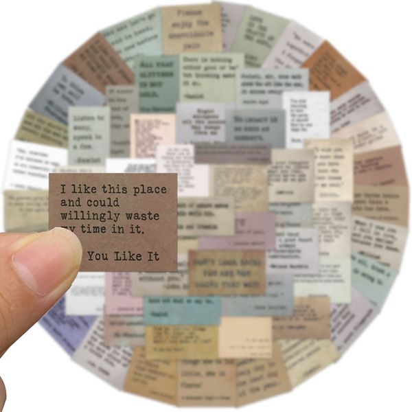 pack of 60pcs wholesale vintage inspirational quote stickers waterproof sticker for luggage lapskateboard notebook water bottle car decals k
pack of 60pcs wholesale vintage inspirational quote stickers waterproof sticker for luggage lapskateboard notebook water bottle car decals k