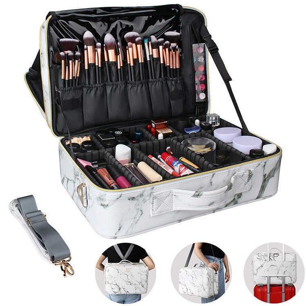 cosmetic bags cases professional partition to store makeup box multi-function portable marble bag and dresser's toolbox 230110
cosmetic bags cases professional partition to store makeup box multi-function portable marble bag and dresser's toolbox 230110
