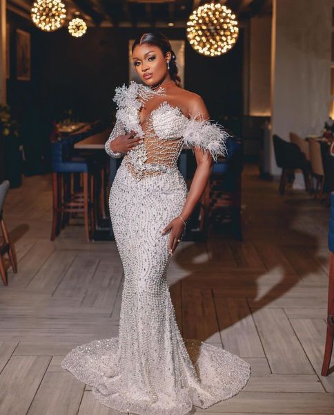 luxury mermaid wedding dresses one long sleeve v neck 3d lace appliques sequins beaded pearls floor length plus size formal bridal gowns abi, White
luxury mermaid wedding dresses one long sleeve v neck 3d lace appliques sequins beaded pearls floor length plus size formal bridal gowns abi, White