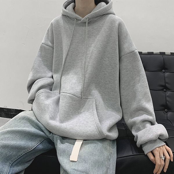 men's hoodies sweatshirts japanese streetwear men oversized hoodie solid color pocket sweatshirt winter plus velvet loose student casua, Black
men's hoodies sweatshirts japanese streetwear men oversized hoodie solid color pocket sweatshirt winter plus velvet loose student casua, Black