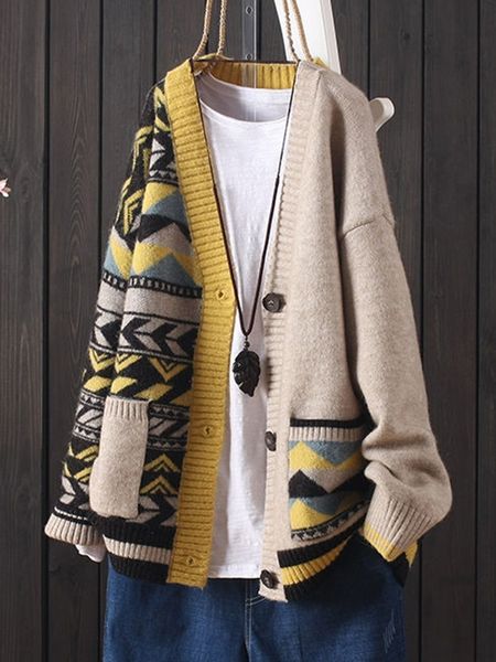 women's knits tees women long sleeve knitted cardigans arrival autumn winter vintage style v-neck loose female casual sweaters d417 230, White
women's knits tees women long sleeve knitted cardigans arrival autumn winter vintage style v-neck loose female casual sweaters d417 230, White