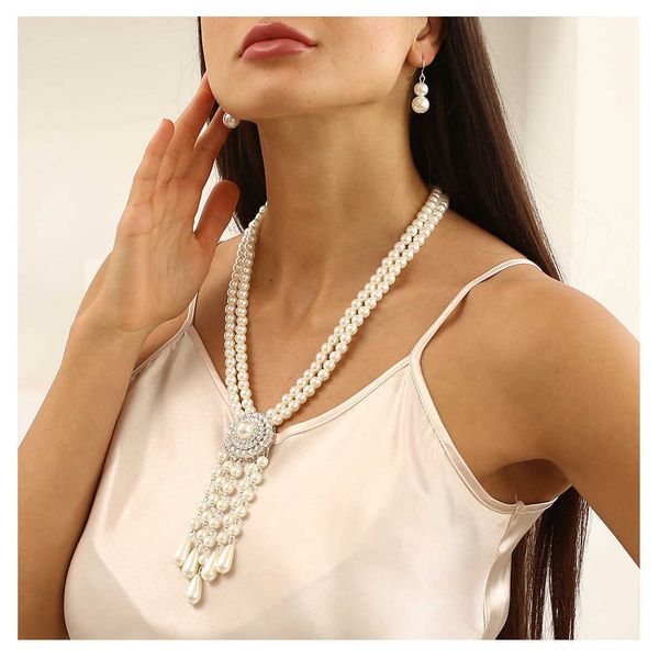 fashion pearls necklaces luxucy party sweater vintage chain jewelry sets neckalce, Silver
fashion pearls necklaces luxucy party sweater vintage chain jewelry sets neckalce, Silver