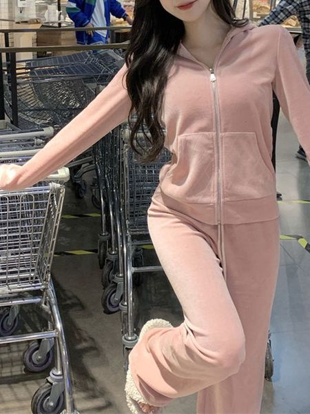 women's tracksuits velvet sportswear hooded zipper sweater autumn pink fashion short jacket fitness pants set female tracksuit 230111, Gray
women's tracksuits velvet sportswear hooded zipper sweater autumn pink fashion short jacket fitness pants set female tracksuit 230111, Gray
