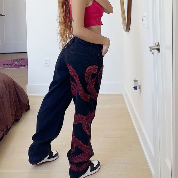 women's jeans ladies fashion y2k baggy black wind dragon printed woman high waist straight leg graphic streetwear denim trousers 230110, Blue
women's jeans ladies fashion y2k baggy black wind dragon printed woman high waist straight leg graphic streetwear denim trousers 230110, Blue