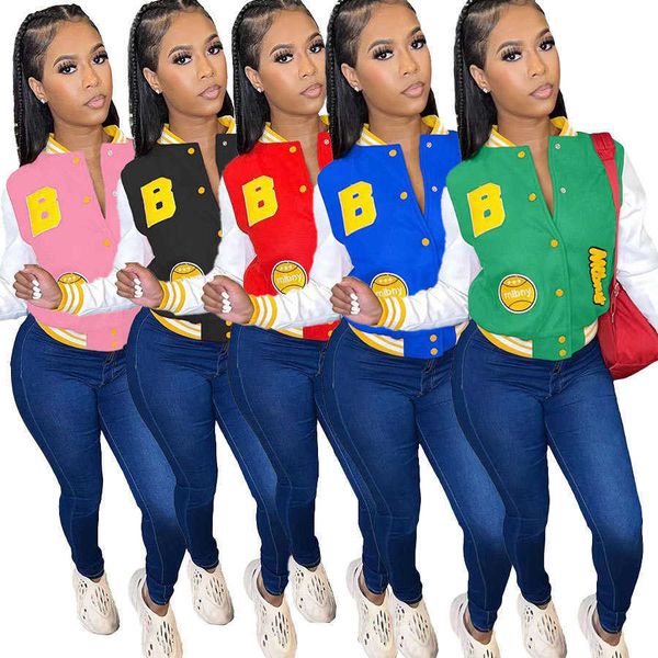 women jackets designer new letter printing casual coat stand collar baseball suit trend s-xxl 5 colours, Black;brown
women jackets designer new letter printing casual coat stand collar baseball suit trend s-xxl 5 colours, Black;brown