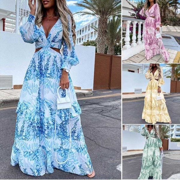 womens spring casual dresses v neck hollow design printed long sleeve dress, Black;gray
womens spring casual dresses v neck hollow design printed long sleeve dress, Black;gray