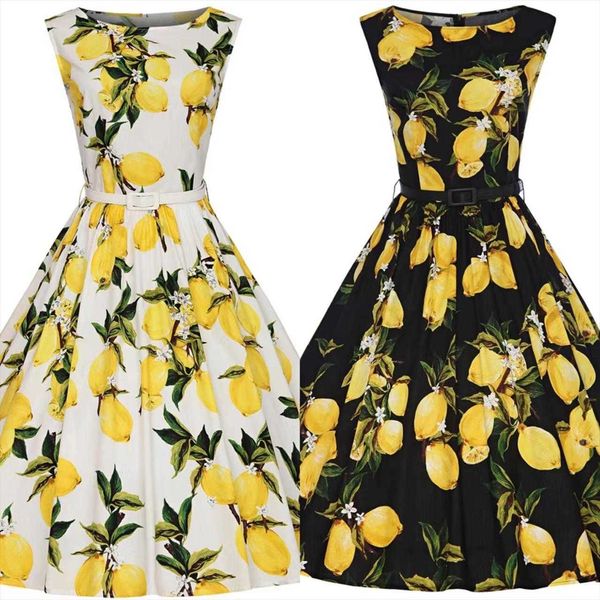 summer style off casual dresses neck retro hepburn elegant lemon flower slimming, Black;gray
summer style off casual dresses neck retro hepburn elegant lemon flower slimming, Black;gray
