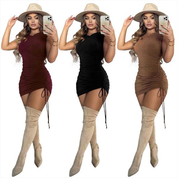 womens clothing dresses spring and summer rayon padded shoulder dress, Black;gray