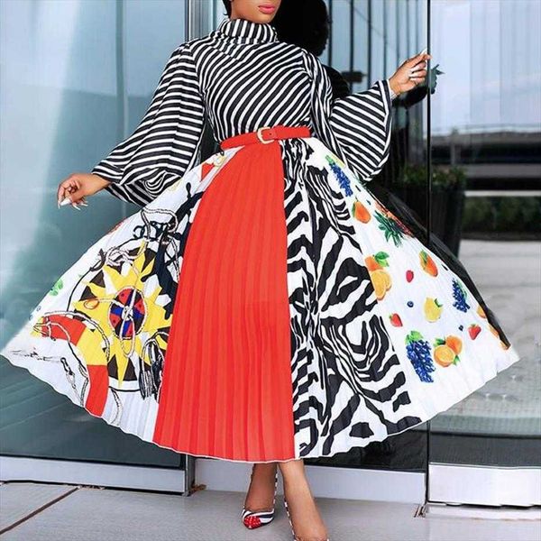 autumn temperament commute dresses printed waist controlled pleated plus size, Black;gray
autumn temperament commute dresses printed waist controlled pleated plus size, Black;gray