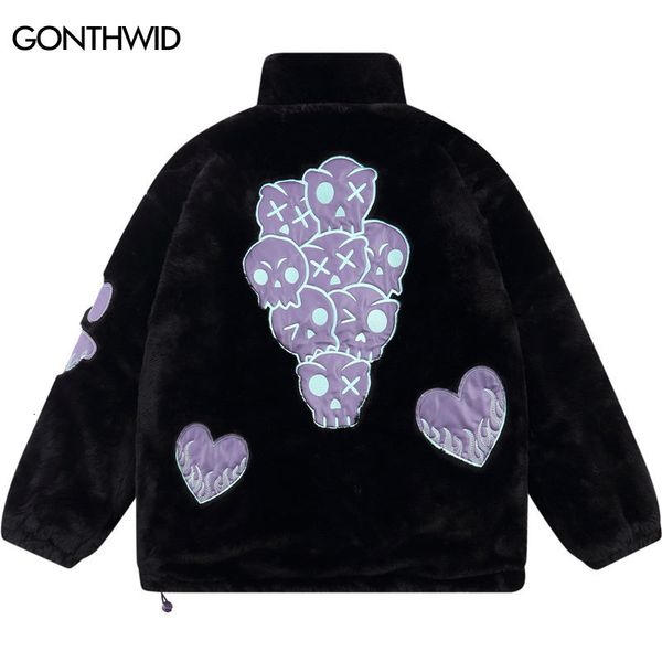 men's jackets winter men warm faux fur parkas jacket streetwear hip hop embroidery skull thick fluffy fuzzy fleece zipper coat fashion, Black;brown
men's jackets winter men warm faux fur parkas jacket streetwear hip hop embroidery skull thick fluffy fuzzy fleece zipper coat fashion, Black;brown