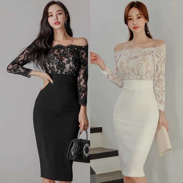 dress autumn and winter socialite womens clothes elegant boat neck lace slim, Black;gray
dress autumn and winter socialite womens clothes elegant boat neck lace slim, Black;gray