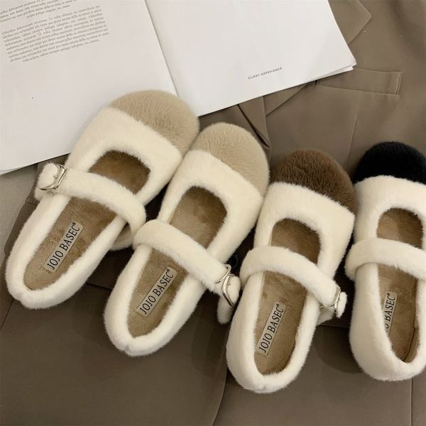 dress shoes real rabbit fur warm ballet flats women korean buckle strap moccasins cozy round toe winter plush snow shoes anti-skid loafers 2, Black
dress shoes real rabbit fur warm ballet flats women korean buckle strap moccasins cozy round toe winter plush snow shoes anti-skid loafers 2, Black