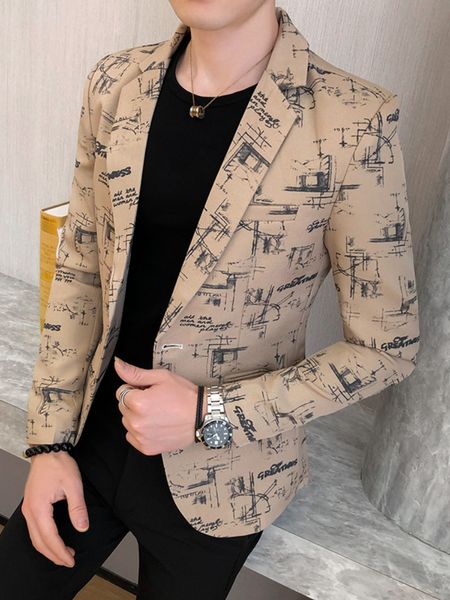men's suits blazers brand clothing fashion spring leisure business suit male printing casual jacket plus size s-3xl 230111, White;black
men's suits blazers brand clothing fashion spring leisure business suit male printing casual jacket plus size s-3xl 230111, White;black