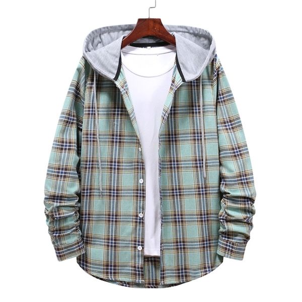 men's casual shirts plaid print hooded oversized clothes european american style handsome holiday 230110, White;black
men's casual shirts plaid print hooded oversized clothes european american style handsome holiday 230110, White;black